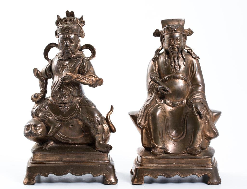 Pair of (19th c.) Chinese Cast Bronze Figures (1 of 10)