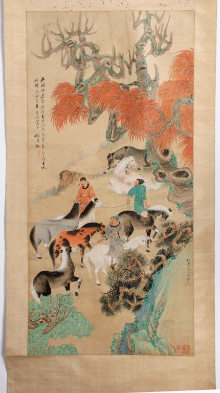 (19th c.) Chinese Hand Painted Scroll (1 of 6)