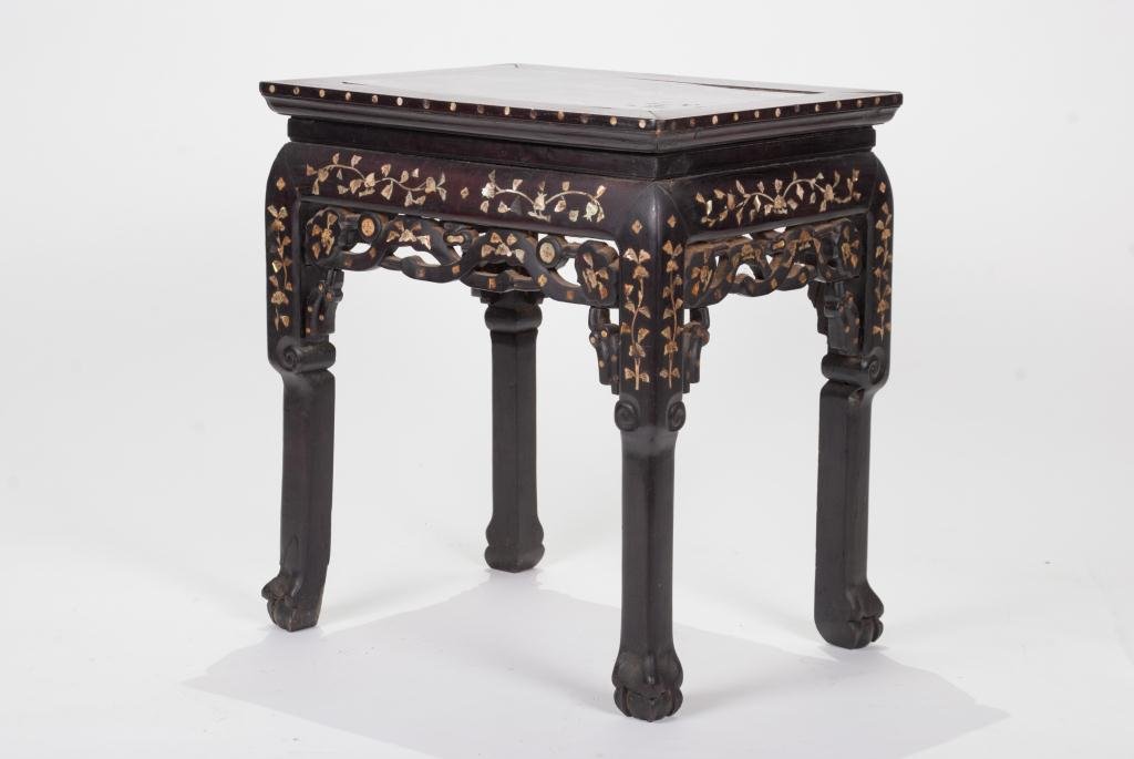 (19th c.) Asian Stand Inlayed with Abalone (1 of 5)