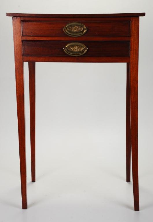 Hepplewhite Two Drawer Mahogany Stand (1 of 4)