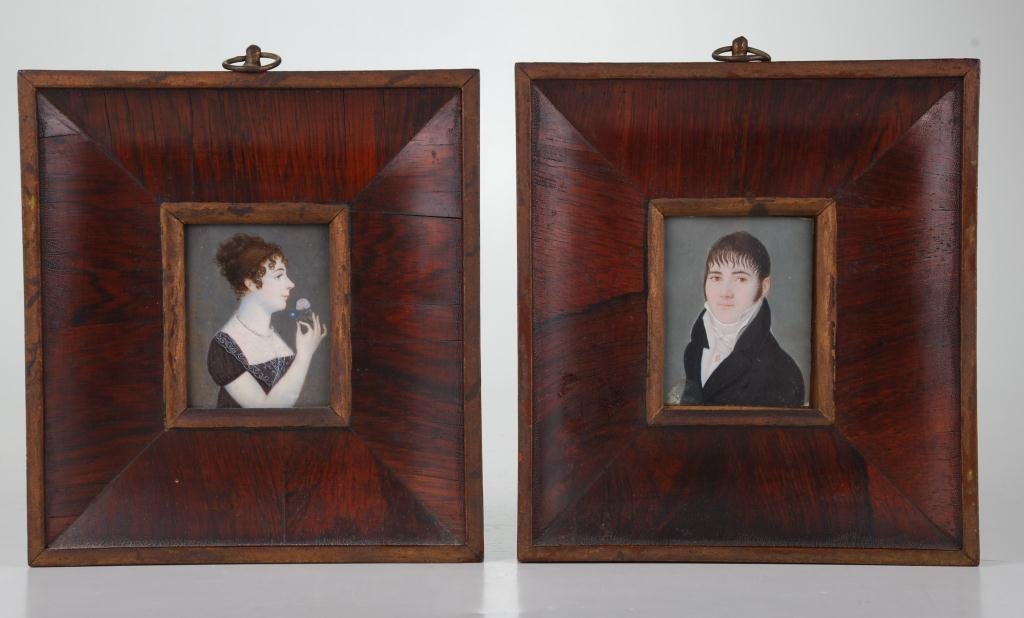 Pair of (19th c.) Portrait Miniatures (1 of 4)