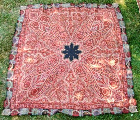 Heavy Wool Antique Paisley Shawl (1 of 5)