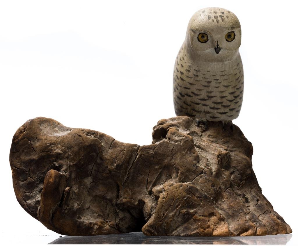 Robert Morse Carved & Painted Miniature Owl Decoy (1 of 5)