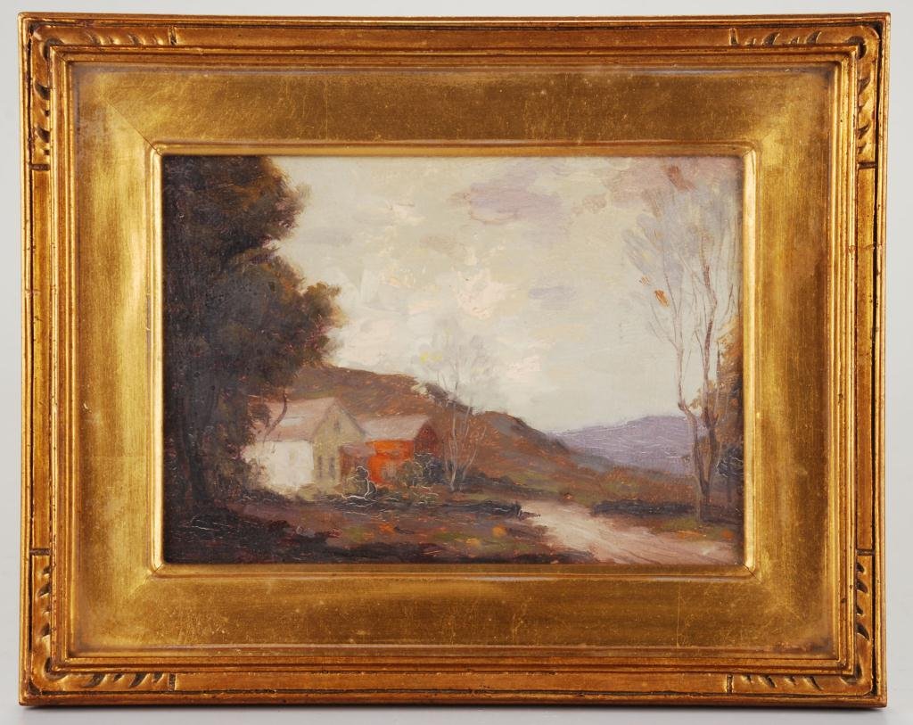 American School (20th c.) Unsigned Oil on Board (1 of 3)