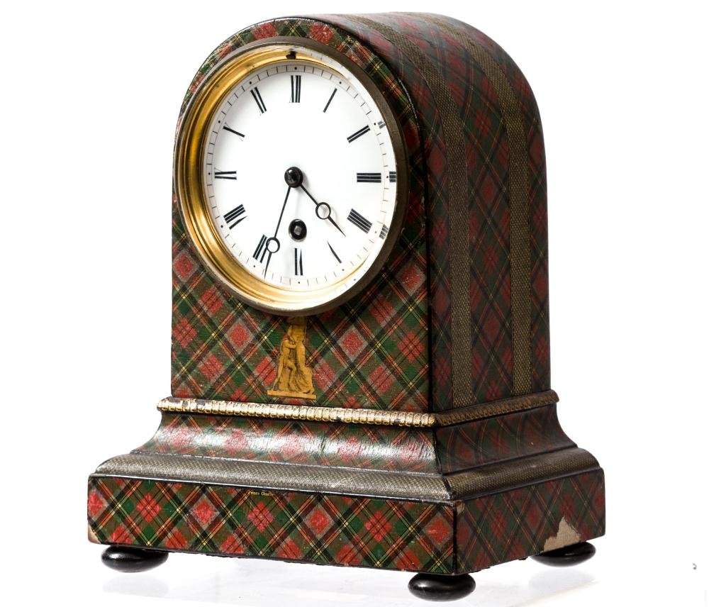 Prince Charlie Tartanware Shelf Clock (1 of 5)
