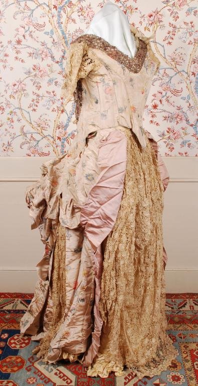 Keily Silk Satin & Lace Two Piece Victorian Dress (1 of 8)