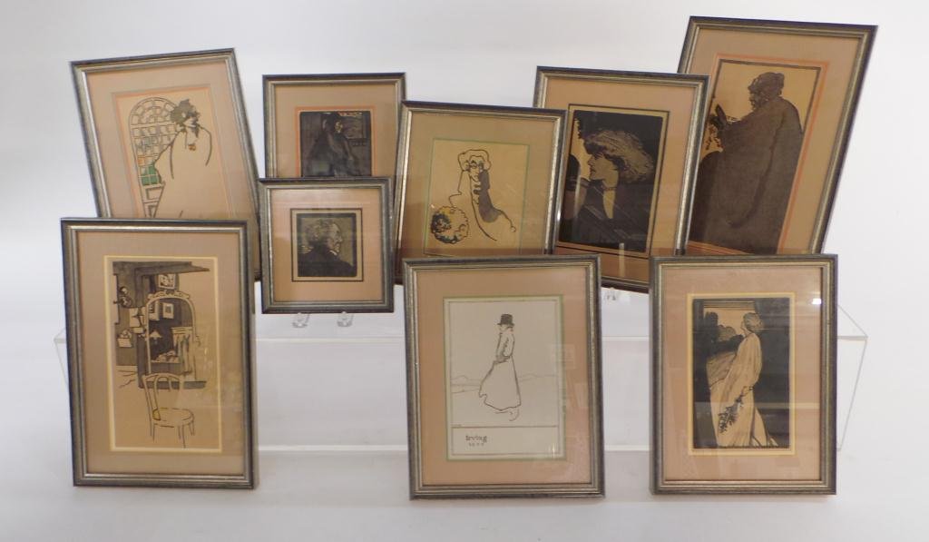 Henry Irving Ellen Terry Woodblock Prints by Craig (1 of 4)