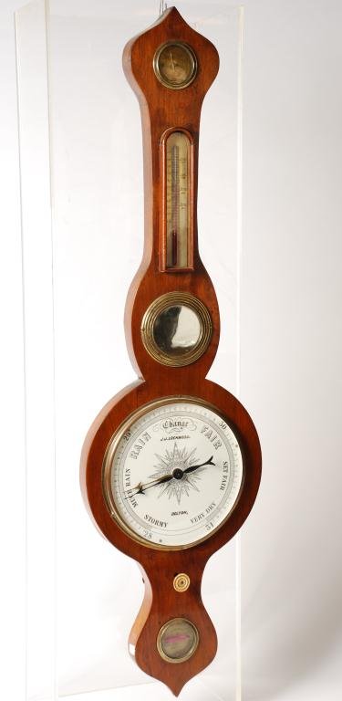 J.J. Lockwood Bolton Wheel Barometer: Height 37 inches