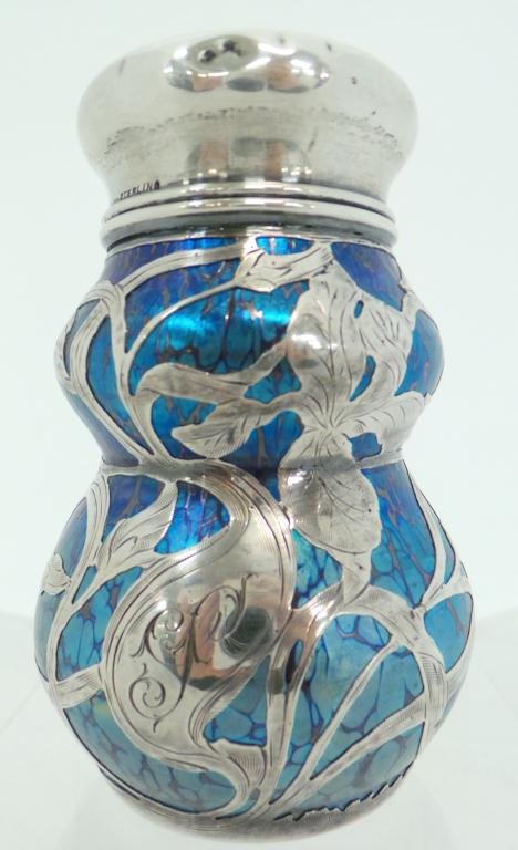 Loetz Sterling Overlay Covered Jar (1 of 8)
