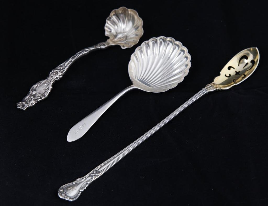 (3) Sterling Silver Serving Spoons (1 of 8)