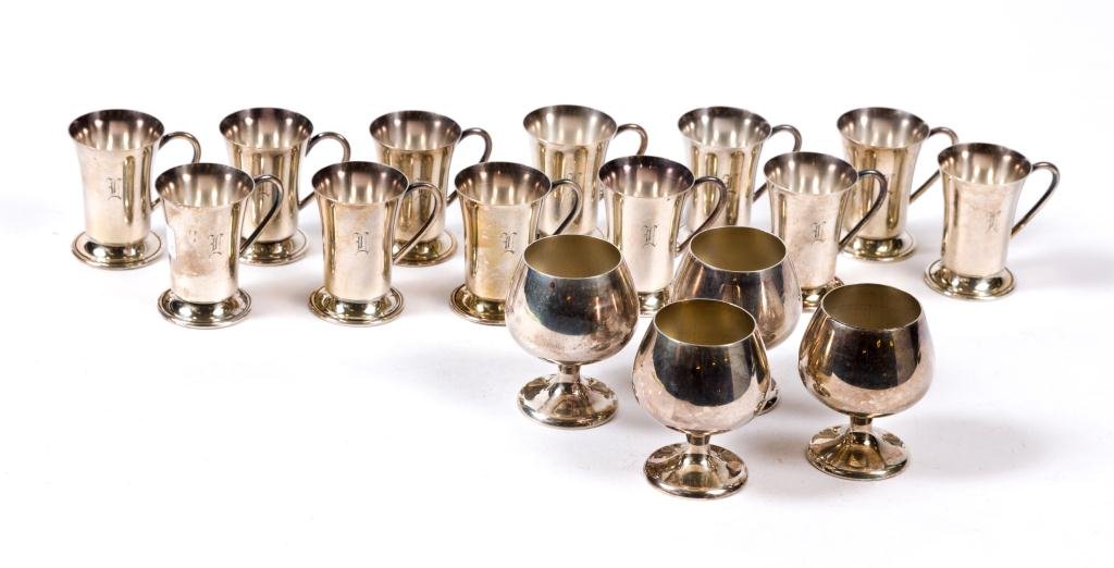 (16) Sterling Silver Liquor Cups (1 of 3)