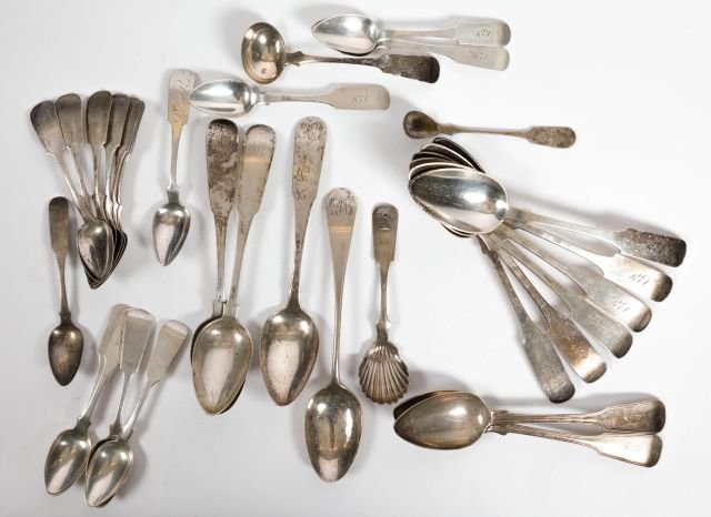 Group of Coin Silver Flatware (1 of 9)