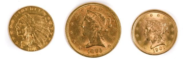 Three American Gold Coins (1 of 2)
