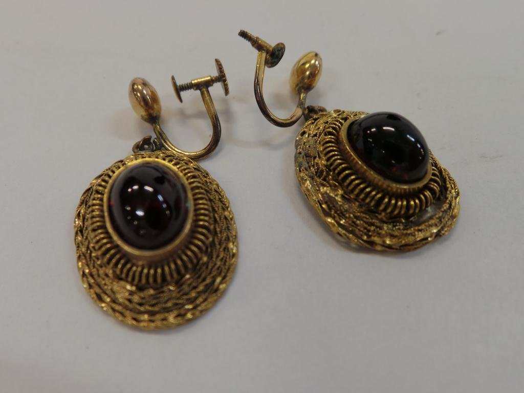 14K Gold Garnet Earrings (1 of 2)