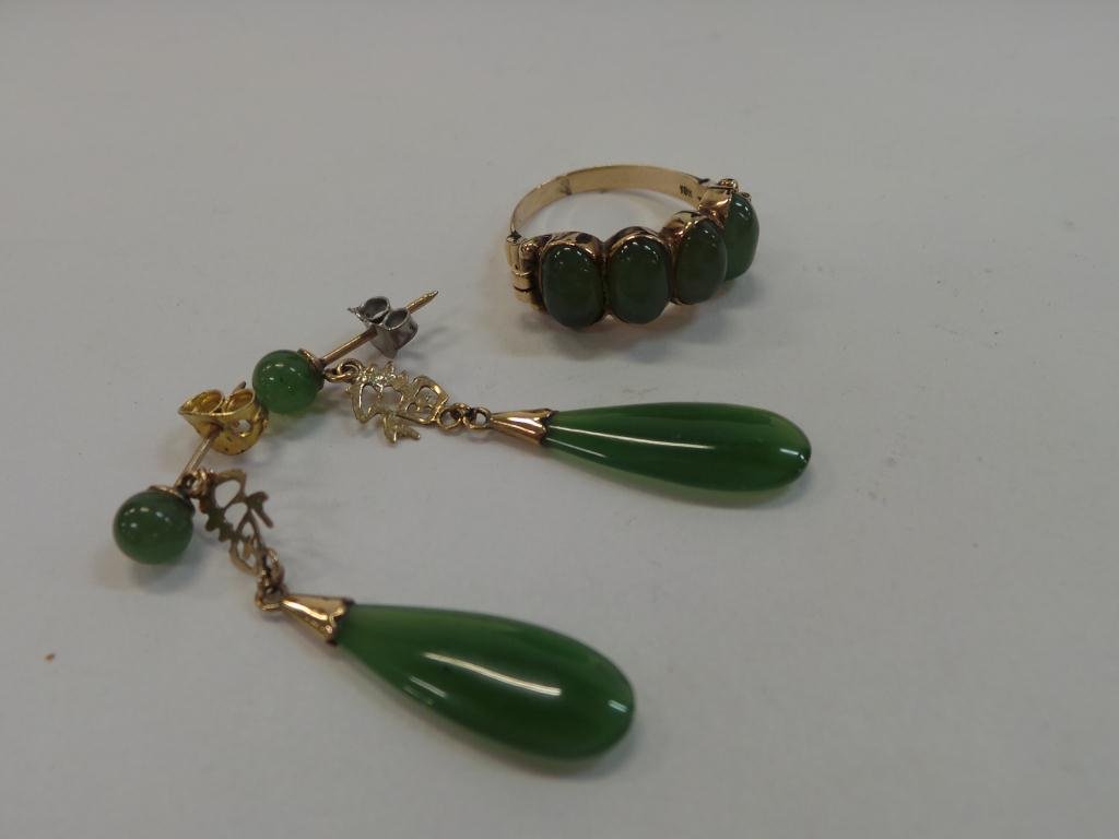 Jade Earrings & Ring (1 of 1)
