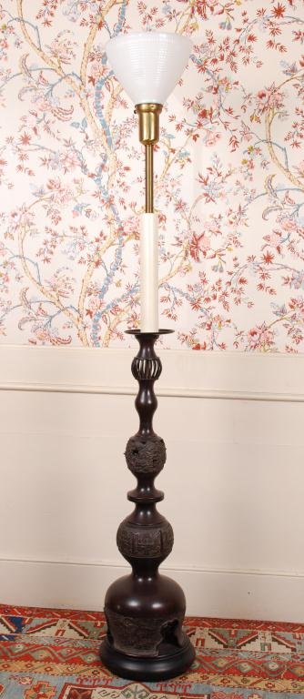 Bronze Asian Floor Lamp (1 of 5)