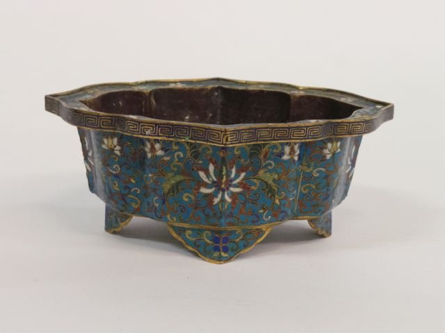 (19th c.) Chinese Cloisonne Bonsai Planter (1 of 3)