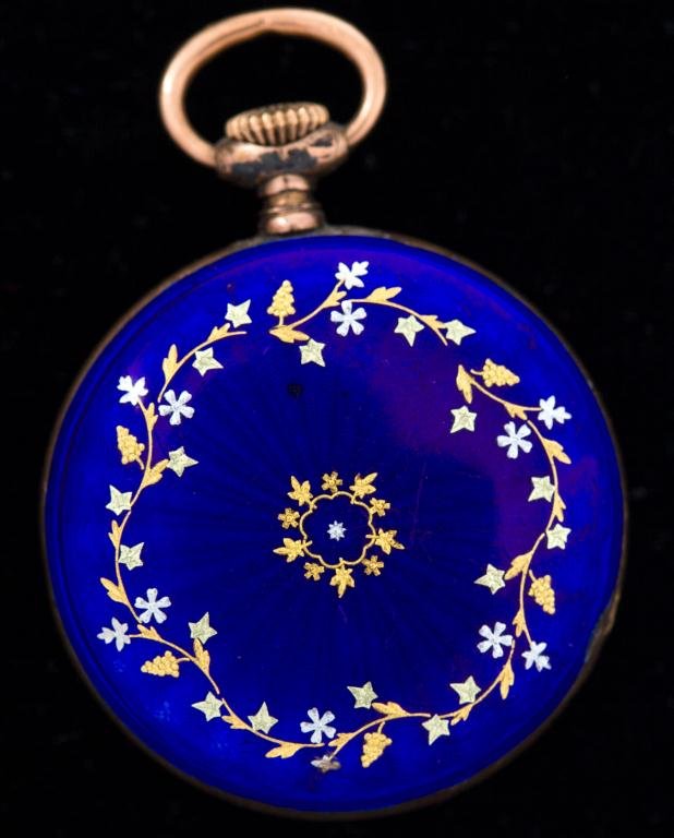 Small Enameled Pocket Watch (1 of 2)