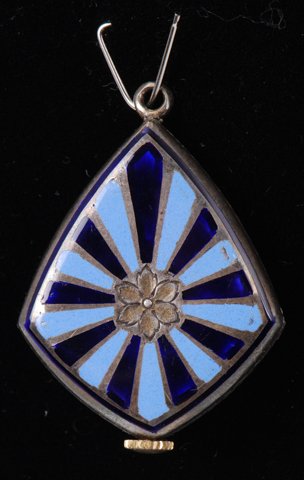 Art Deco Enameled Pendant Watch (1 of 3)