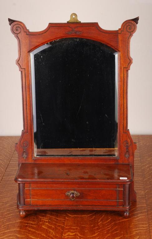 Aesthetic Movement Walnut Shaving Mirror (1 of 4)