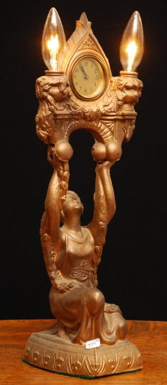 1920 Lux Novelty Clock with Twin Lights (1 of 10)