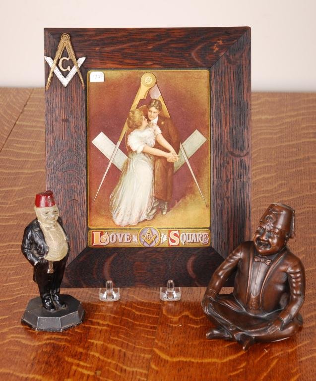 Masonic Framed Print, Seated and Standing Shriners (1 of 5)