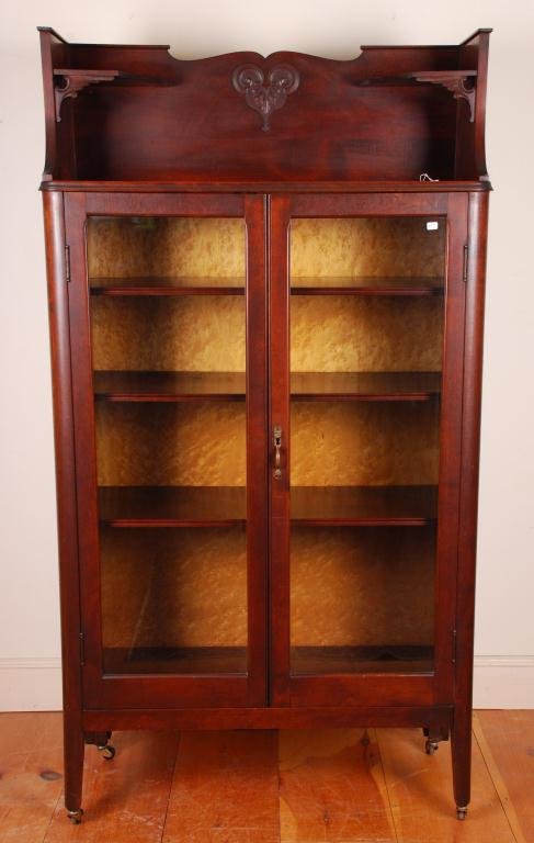 Mahogany Bookcase Cabinet (1 of 4)
