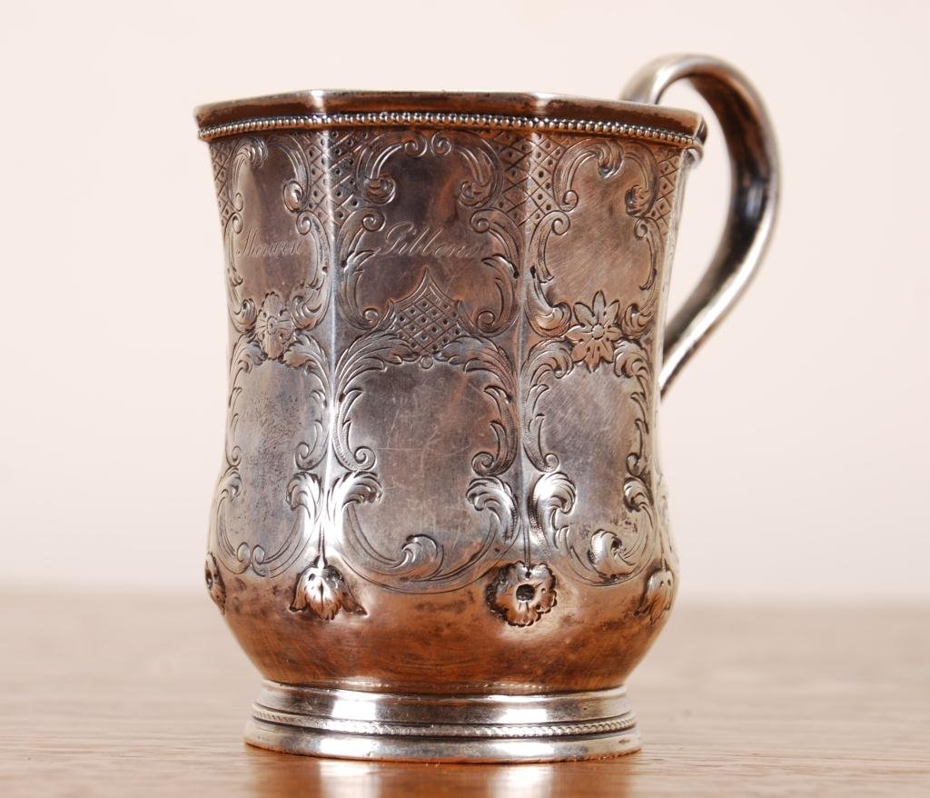 Jones Ball & Poore Coin Silver Cup Boston c1840 (1 of 5)