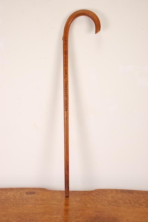 Oak Cane With Notable Signatures (1 of 4)