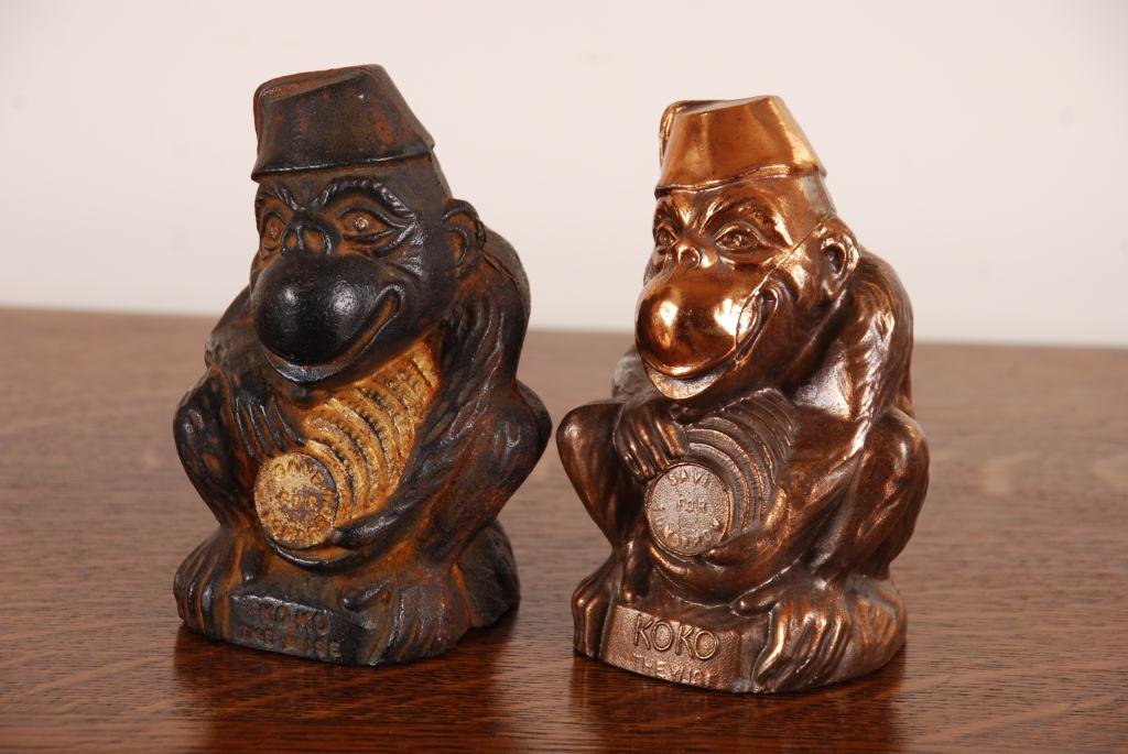 Koko "The Wise" Cast Iron Monkey Still Bank Etc (1 of 8)