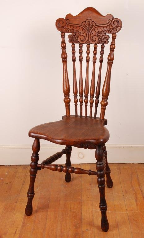 Victorian Oak High Back Chair (1 of 6)