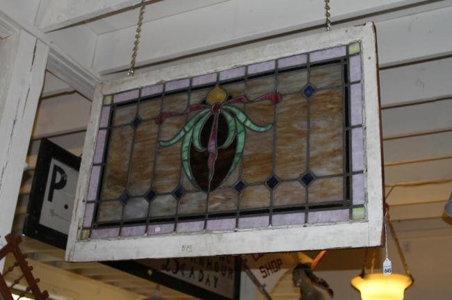 Leaded Glass Transom Window (1 of 2)