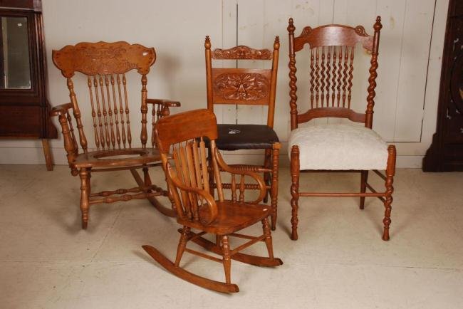 Four Assorted Oak Chairs (1 of 9)