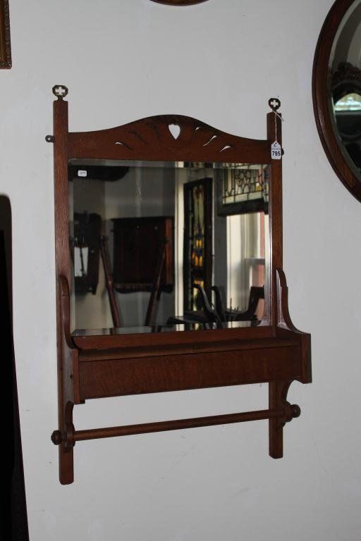 Oak Wall Box With Mirror (1 of 2)