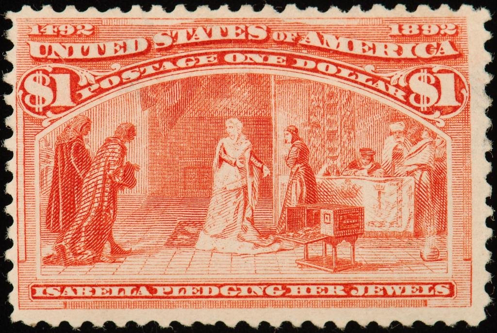 Scott #241 $1.00 Isabella Pledging Her Jewels (1 of 1)
