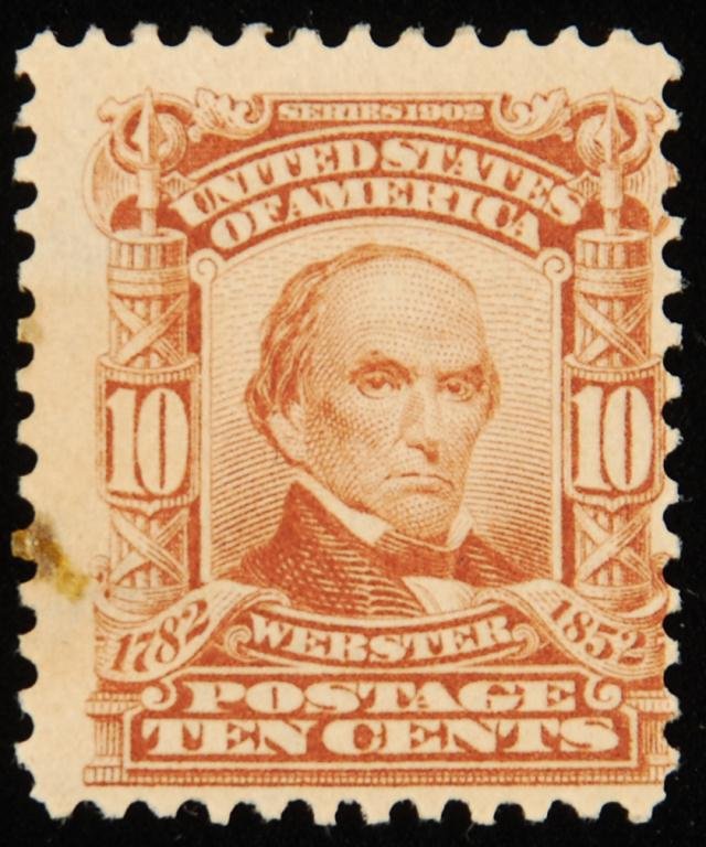Scott #307 Daniel Webster 10c: Unused