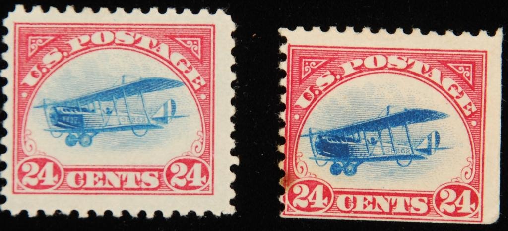Scott #C3 Air Curtiss Jenny 24c: (2) stamps