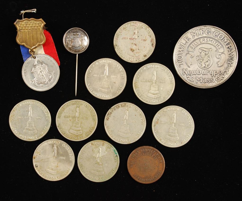 Newburyport Exonumia Including Towle & Garrison (1 of 3)