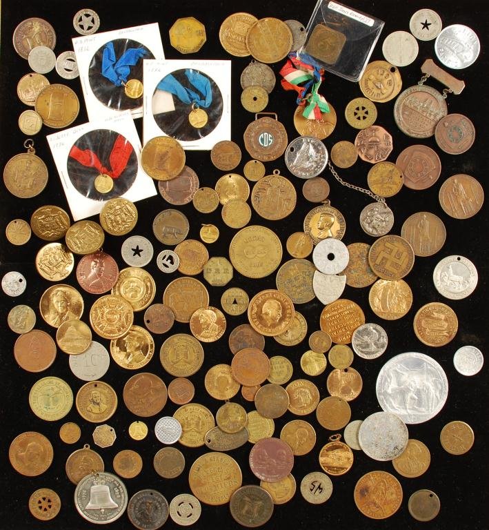 Large Lot of Medals, Tokens and Exonumia (1 of 5)
