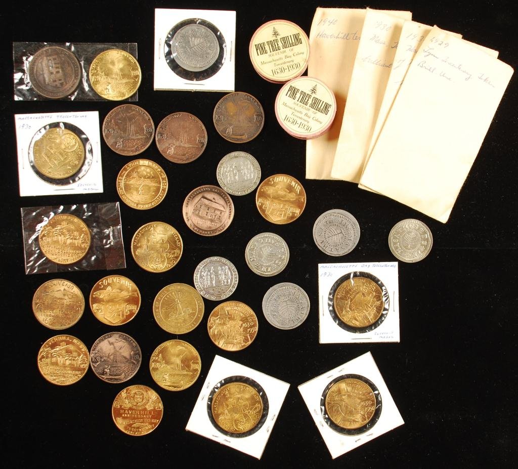 Massachusetts Tercentenary Souvenir Medals Etc. (1 of 5)