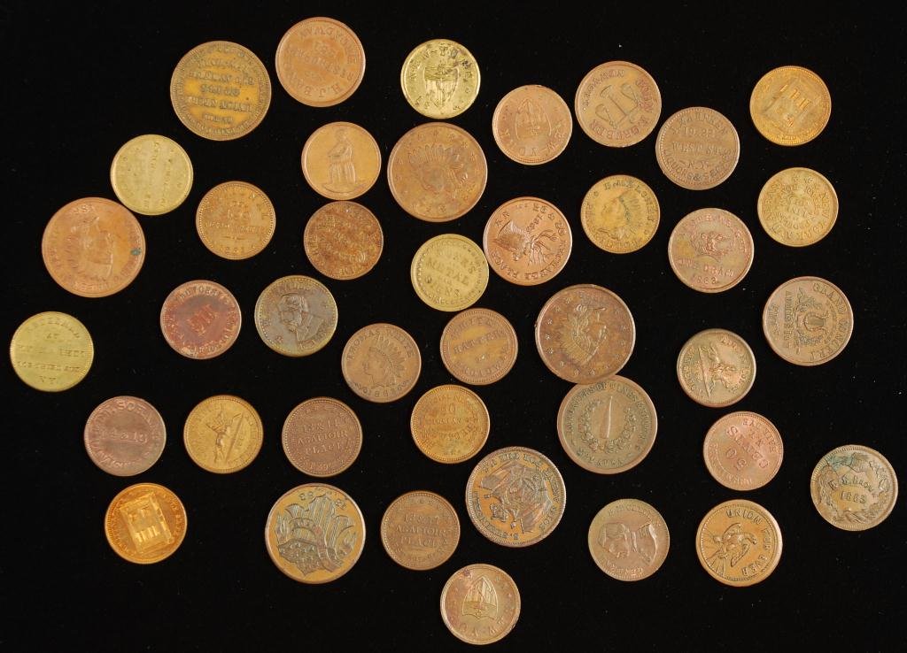 (40) Civil War Tokens New York City & NY (1 of 8)