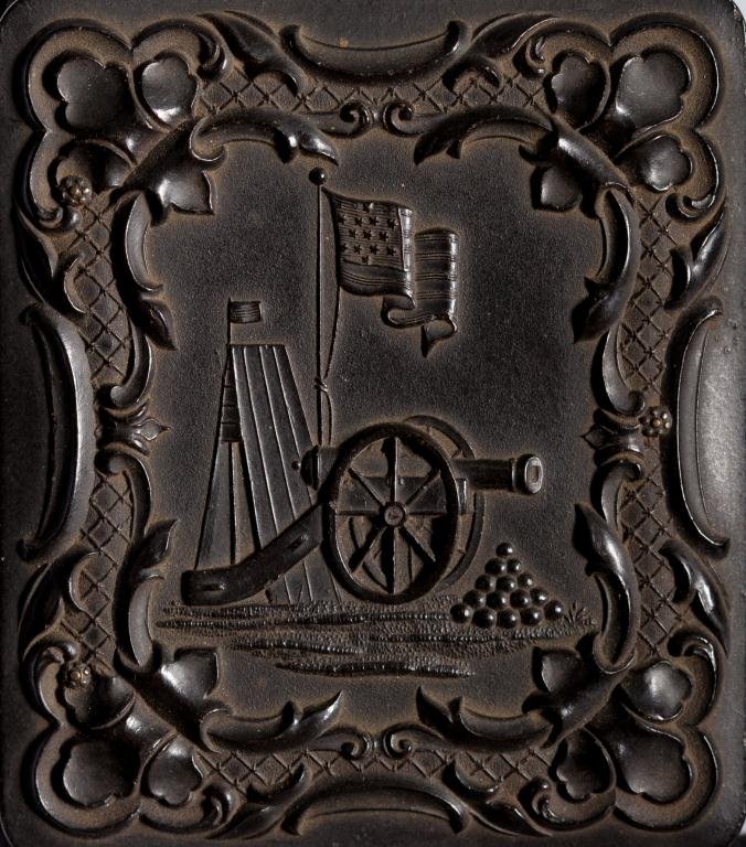 1/9 Plate Ambrotype The Camp Scene Civil War Case (1 of 2)