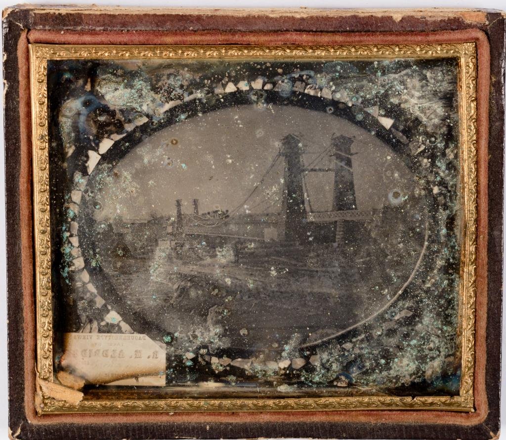 1/6 Plate Daguerreotype of Niagara Falls Bridge (1 of 3)