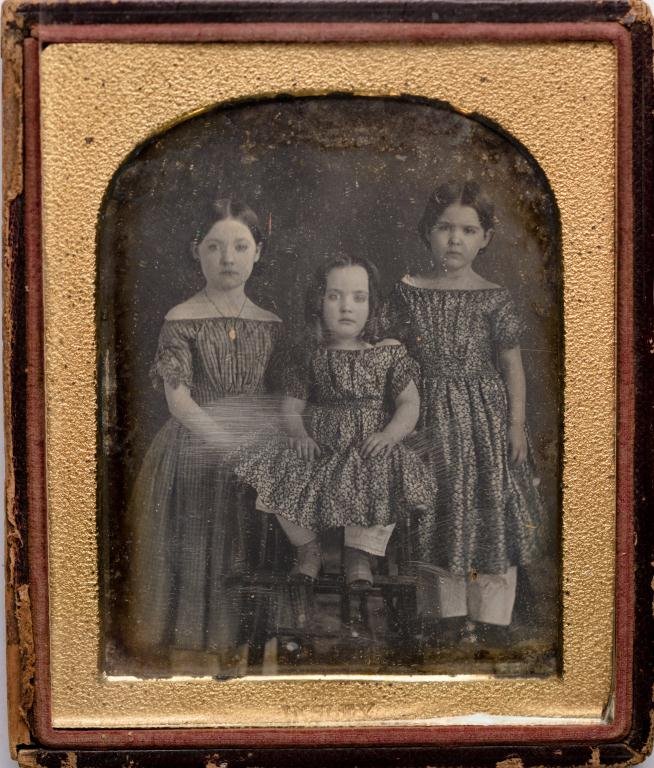 1/4 Plate Daguerreotype (3) Girls by Insley (1 of 2)