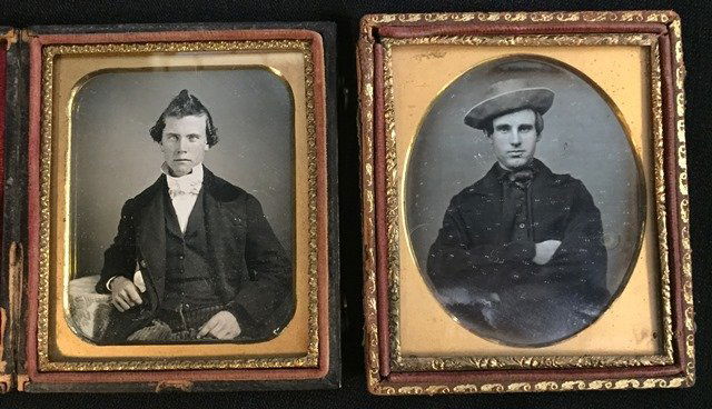 (2) 1/6 Plate Daguerreotypes of Young Men (1 of 7)