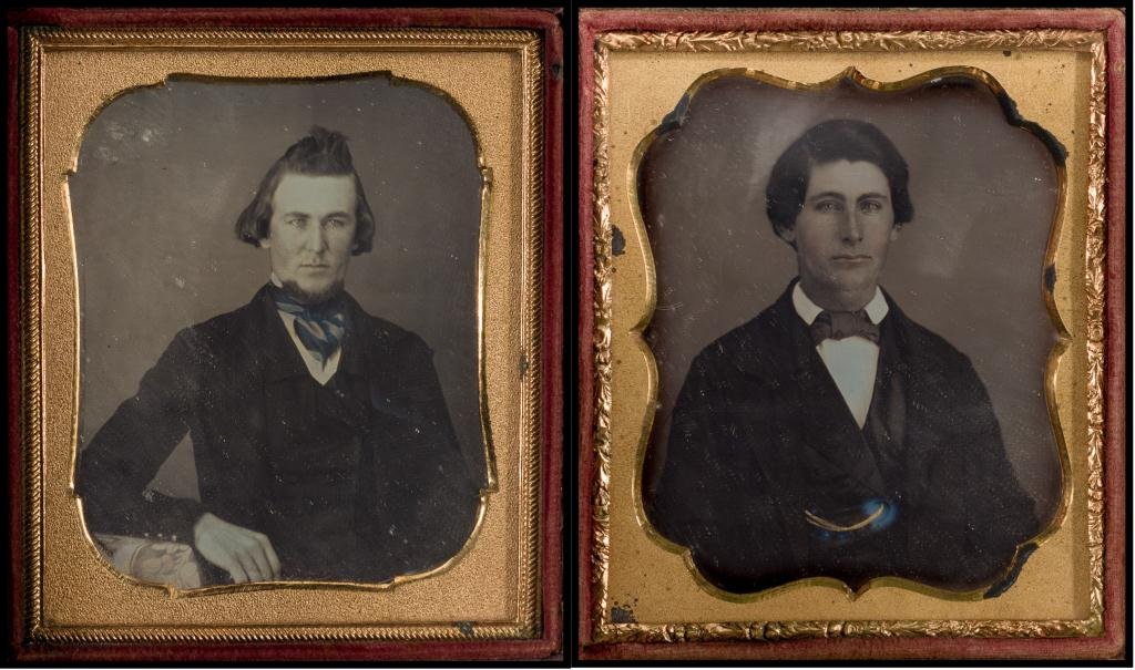(2) 1/6 Plate Daguerreotypes of (2) Young Men: Anonymous.