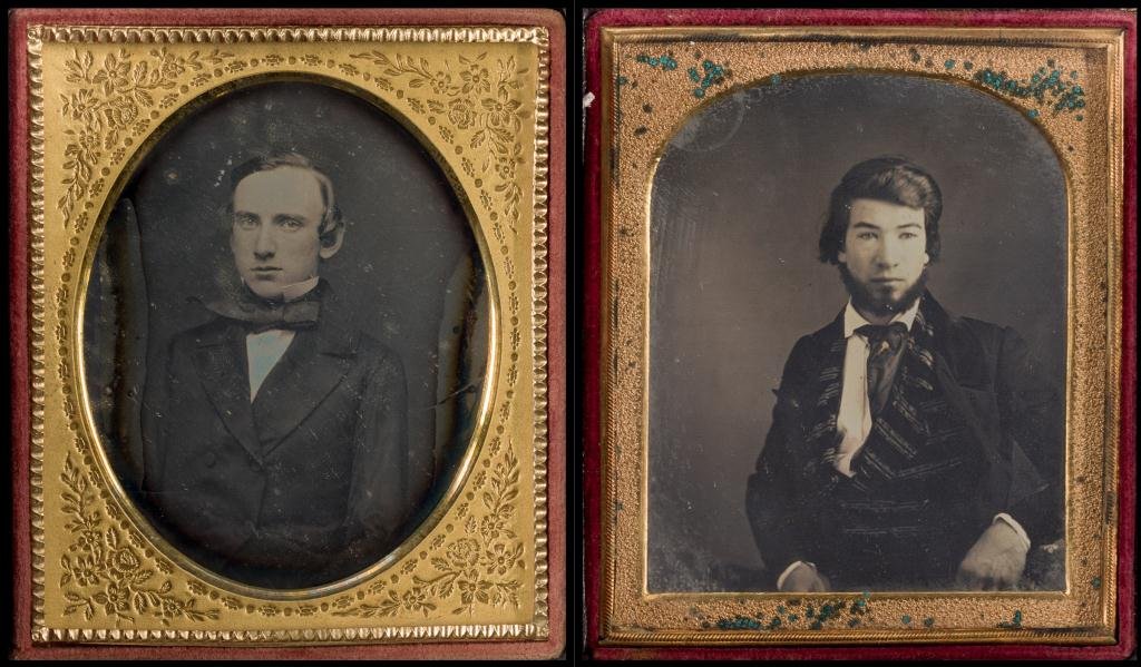 (2) 1/6 Plate Daguerreotypes of (2) Young Men (1 of 6)