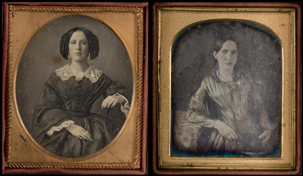 (2) 1/6 Plate Daguerreotypes of Pretty Young Girls: Anonymous.