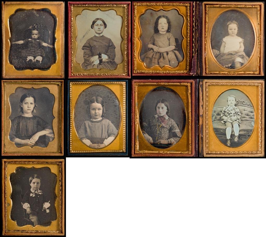(9) 1/9 Plate Daguerreotypes Young Girls Children (1 of 7)