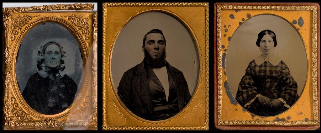 (2) 1/6 Plate Ambrotypes signed Dunshee and King (1 of 4)